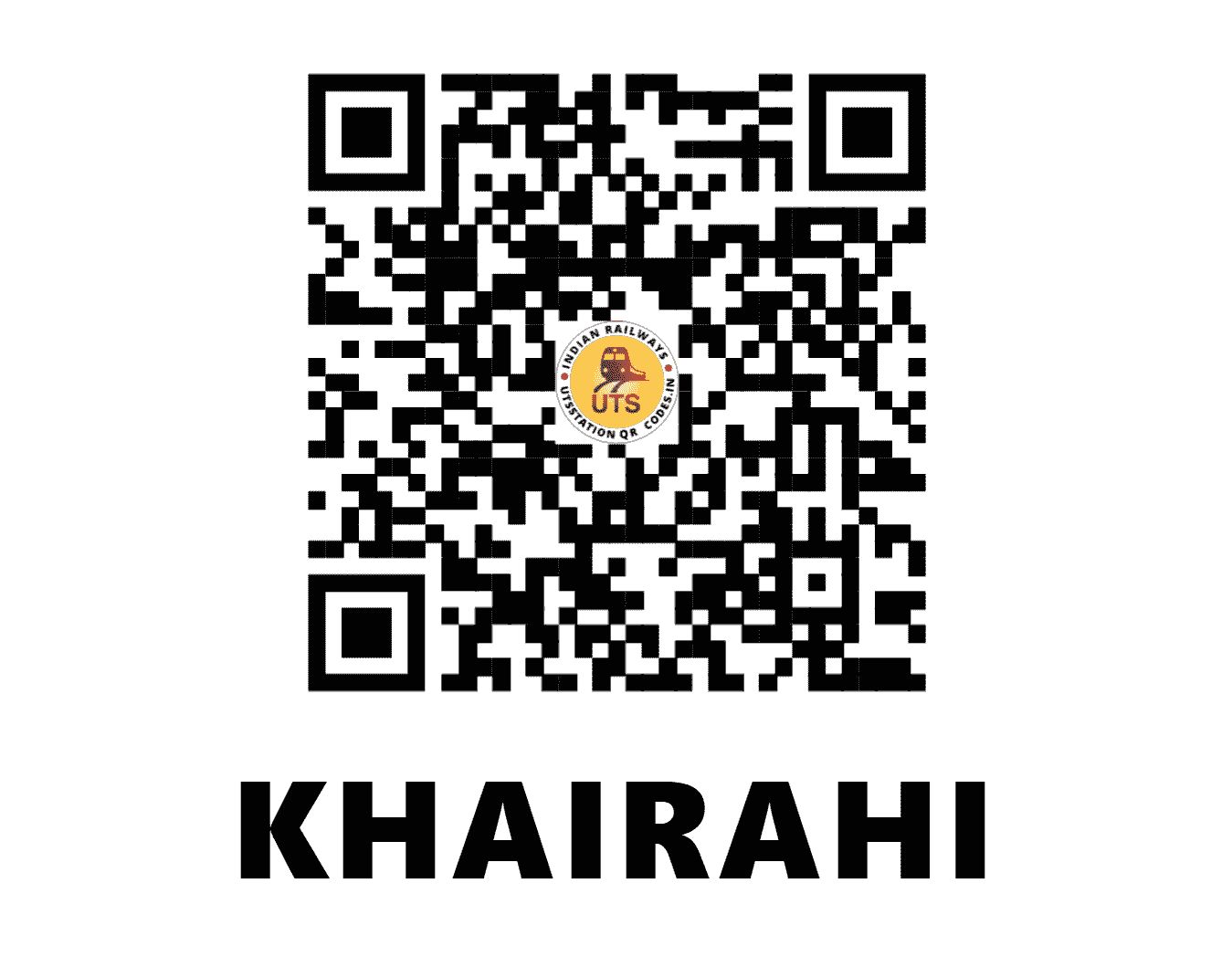 UTS QR Code for KHAIRAHI - KHRY (NC - UTTAR PRADESH)